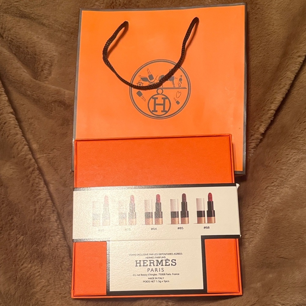Hermès Lipstick Collection in Signature Orange Box